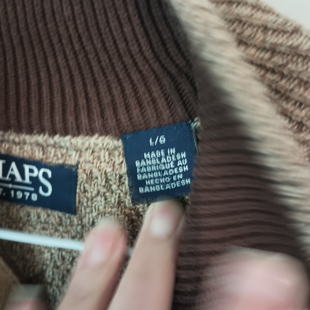 Chaps Men's Turtleneck Sweater in Tan - Picture 6 of 9
